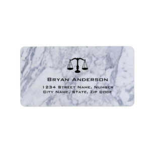 Advocaat Advocaat Marmeren Adreslabel Etiket