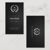 Advocaat/advocaat - Professional Elegant Black Visitekaartje (Voorkant / Achterkant)