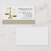 Advocaat Advocaat Schaalzaken van Justitie Visitekaartje (Voorkant / Achterkant)
