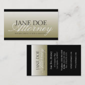 Advocaat advocatenkantoor Kantoor Script Gold Fade Visitekaartje (Voorkant / Achterkant)