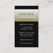 Advocaat advocatenkantoor Kantoor Script Gold Fade Visitekaartje (Achterkant)