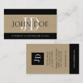 Advocaat advocatenkantoor Monogram getextureerd Ta Visitekaartje (Voorkant / Achterkant)