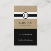 Advocaat advocatenkantoor Pendant Tan Black Visitekaartje (Achterkant)