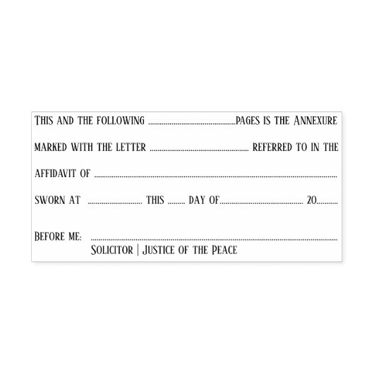Advocaat affidavit Bijlage letter nummer Justitie Zelfinktende Stempel (Design)