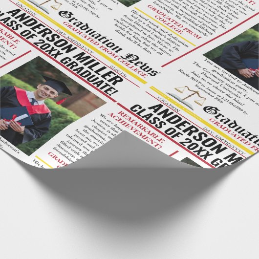 Advocaat Afstuderen Krant College Uniek Cadeaupapier (Hoek)