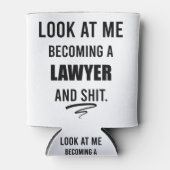 Advocaat Afstuderen Shirt T-Shirt Blikjeskoeler (Voorkant)