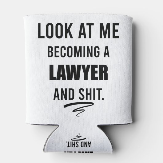 Advocaat Afstuderen Shirt T-Shirt Blikjeskoeler (Achterkant)