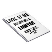 Advocaat Afstuderen Shirt T-Shirt Notitieboek (Rechterzijde)