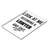 Advocaat Afstuderen Shirt T-Shirt Notitieboek (Linkerzijde)