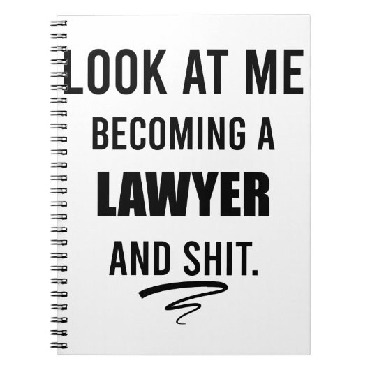 Advocaat Afstuderen Shirt T-Shirt Notitieboek (Voorkant)