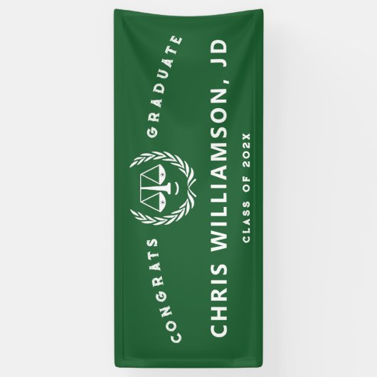 Advocaat Afstuderen Spandoek (Verticaal)