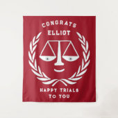 Advocaat Afstuderen van de rechtenfaculteit Wandkleed (Voorkant)