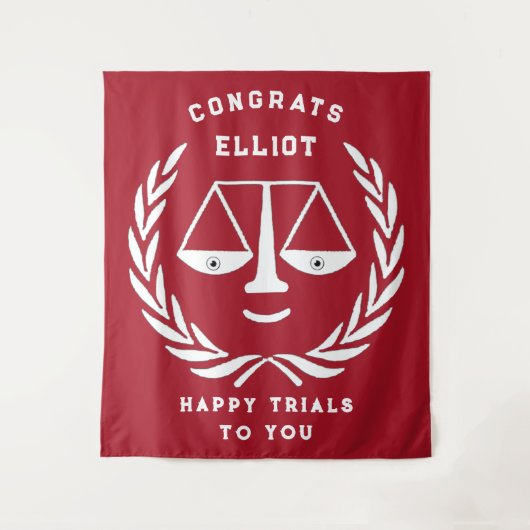 Advocaat Afstuderen van de rechtenfaculteit Wandkleed (Voorkant)