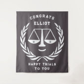 Advocaat Afstuderen van de rechtenfaculteit Wandkleed (Voorkant)