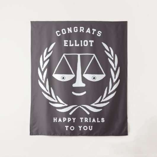 Advocaat Afstuderen van de rechtenfaculteit Wandkleed (Voorkant)