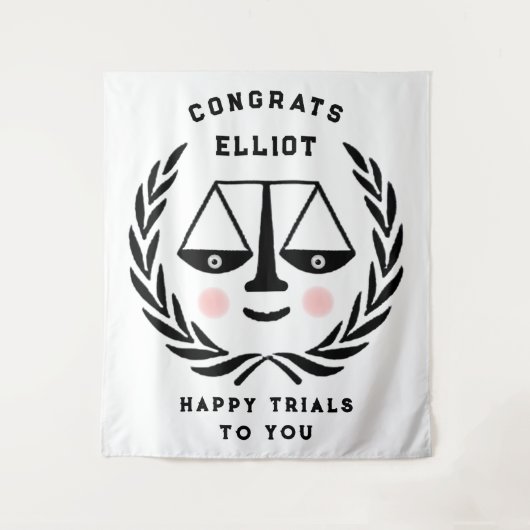 Advocaat Afstuderen van de rechtenfaculteit Wandkleed (Voorkant)