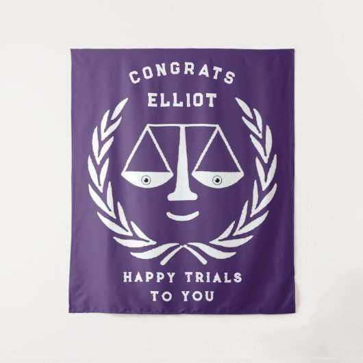 Advocaat Afstuderen van de rechtenfaculteit Wandkleed (Voorkant)