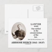 Advocaat (Ambrose Bierce The Devil's Dictionary) Briefkaart (Voorkant / Achterkant)