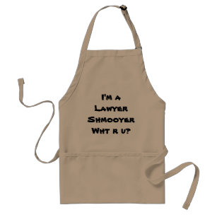 Advocaat Apron: Advocaat Shmooyer/Wht r u? Standaard Schort