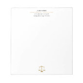 Advocaat Attorney At Law Klasse Wit Notitieblok (Voorkant)