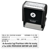 Advocaat beëdigde verklaring NSW-wet kantoorbenodi Zelfinktende Stempel (In situ)