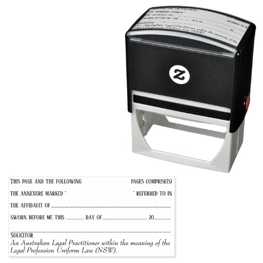 Advocaat beëdigde verklaring paginanummer Juridisc Zelfinktende Stempel (In situ)