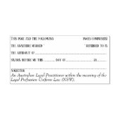 Advocaat beëdigde verklaring paginanummer Juridisc Zelfinktende Stempel (Design)