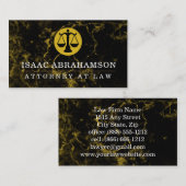 Advocaat bij Advocaat Zwart Marmer Visitekaartje (Voorkant / Achterkant)