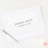 Advocaat bij de minimalistische klassieke Pro Rechthoekige Sticker (Envelop)