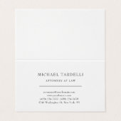 Advocaat bij de minimalistische klassieke Pro Visitekaartje (Buitenkant ongevouwen)