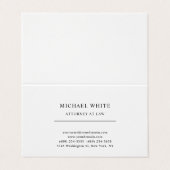 Advocaat bij de minimalistische klassieke Pro Visitekaartje (Buitenkant ongevouwen)