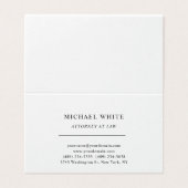 Advocaat bij de minimalistische klassieke Pro Visitekaartje (Buitenkant ongevouwen)