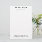 Advocaat bij de minimalistische professional briefpapier (Staand voorkant)