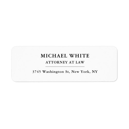 Advocaat bij de minimalistische professional etiket (Voorkant)