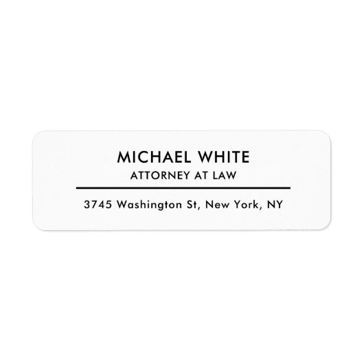 Advocaat bij de minimalistische professional etiket (Voorkant)