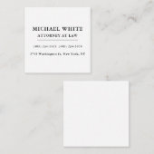 Advocaat bij de minimalistische professional informatiekaartje (Voorkant / Achterkant)