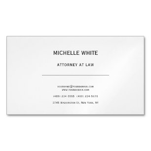 Advocaat bij de minimalistische professional magnetisch visitekaartje
