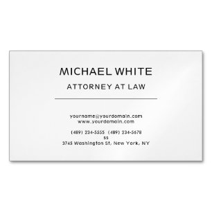 Advocaat bij de minimalistische professional magnetisch visitekaartje