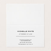 Advocaat bij de minimalistische professional visitekaartje (Buitenkant ongevouwen)