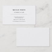 Advocaat bij de minimalistische professional visitekaartje (Voorkant / Achterkant)