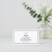 Advocaat bij de rechtenminimalistische marine Blue Visitekaartje (Staand voorkant)