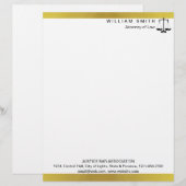 Advocaat bij de wet Gold Metal Legal Scale Lawyer Briefhoofd (Voorkant / Achterkant)