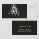 Advocaat bij de Wet Gold Scale Logo Modern Visitekaartje (Voorkant / Achterkant)