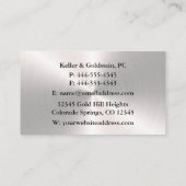 Advocaat bij de Wet Roos Gold Visitekaartje (Achterkant)