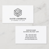 Advocaat bij het rechtencentrum visitekaartje (Voorkant / Achterkant)