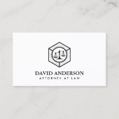 Advocaat bij het rechtencentrum visitekaartje (Voorkant)