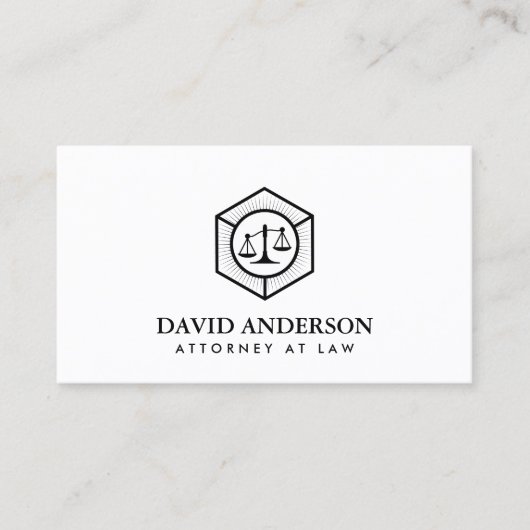 Advocaat bij het rechtencentrum visitekaartje (Voorkant)
