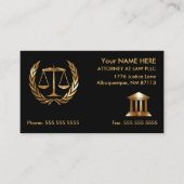 Advocaat bij Law Black and Gold Visitekaartje (Voorkant)