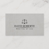 Advocaat bij Law Elegant Linnen Advocaat Visitekaartje (Voorkant)