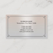 Advocaat bij Law Elegant Silver Advocaat Visitekaartje (Achterkant)